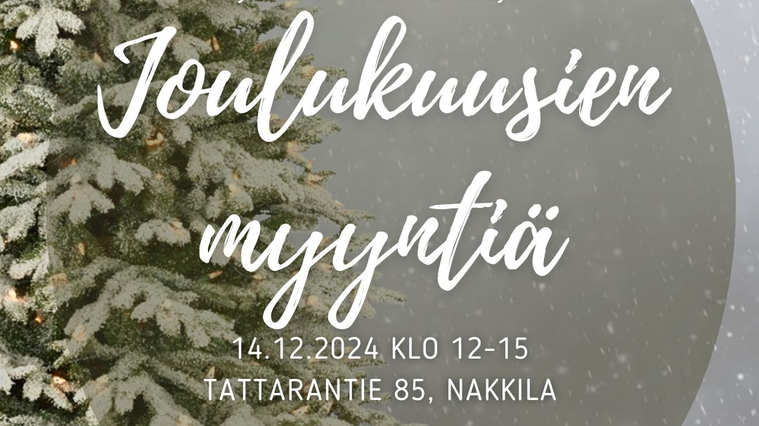 Joulukuusien myyntiä Nakkilassa 14.12.