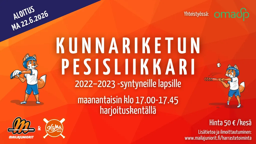 Kunnariketun pesisliikkari alkaa