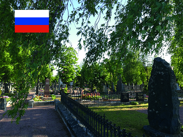 Venäjänkielinen Käppärän hautausmaan puistokävely