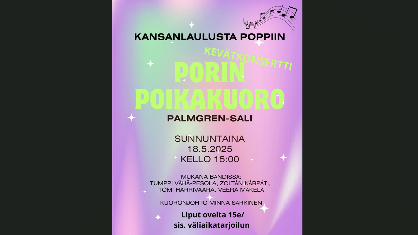 PORIN POIKAKUORON KEVÄTKONSERTTI
