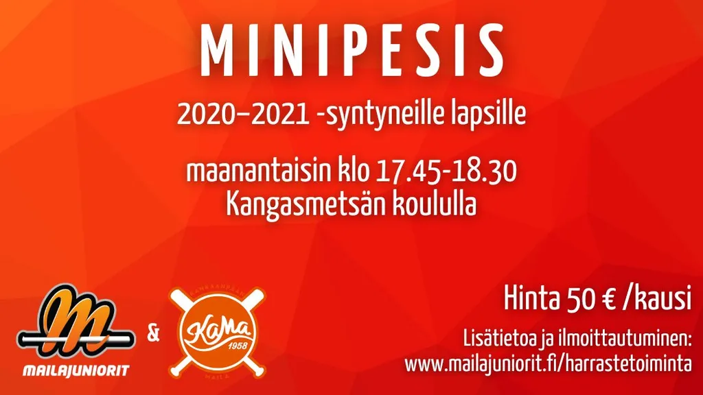 MINIPESIS 2020-2021 -syntyneille lapsille