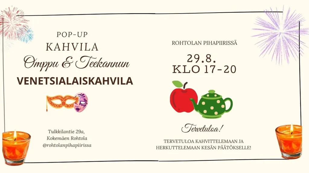 Omppu ja Teekannun pop-up venetsialaiskahvila