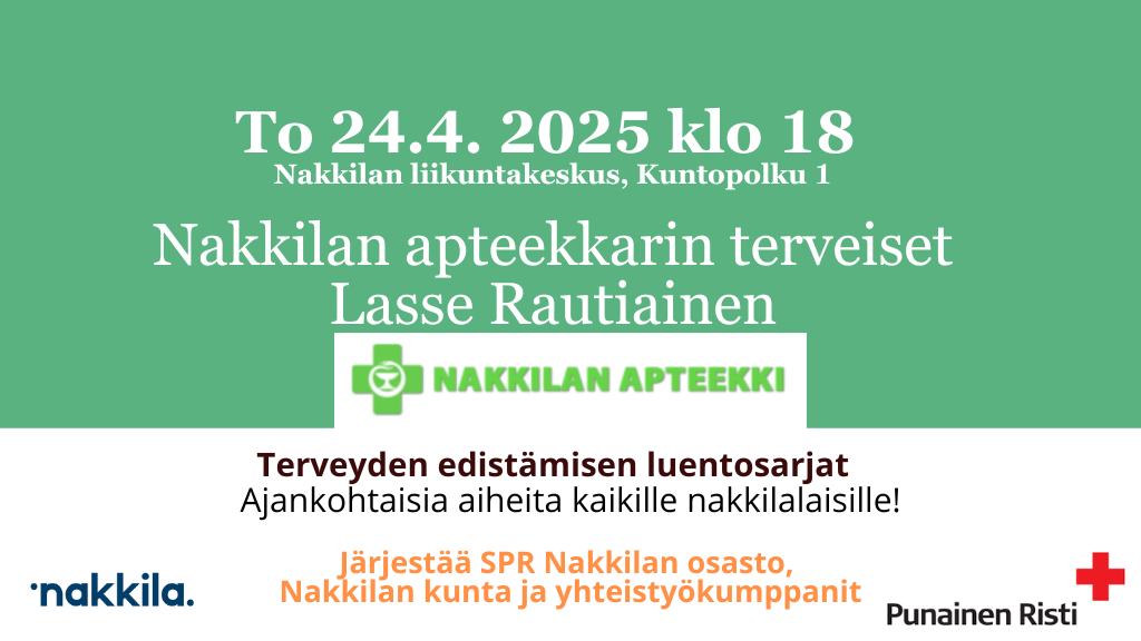 Nakkilan apteekkarin puheenvoro- luento