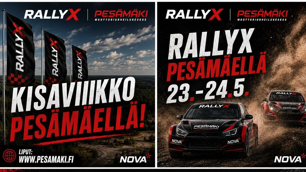 Kansainvälinen RallyX-sarjan osakilpailu Pesämäellä