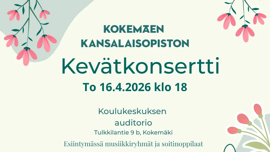 Kokemäen kansalaisopiston kevätkonsertti