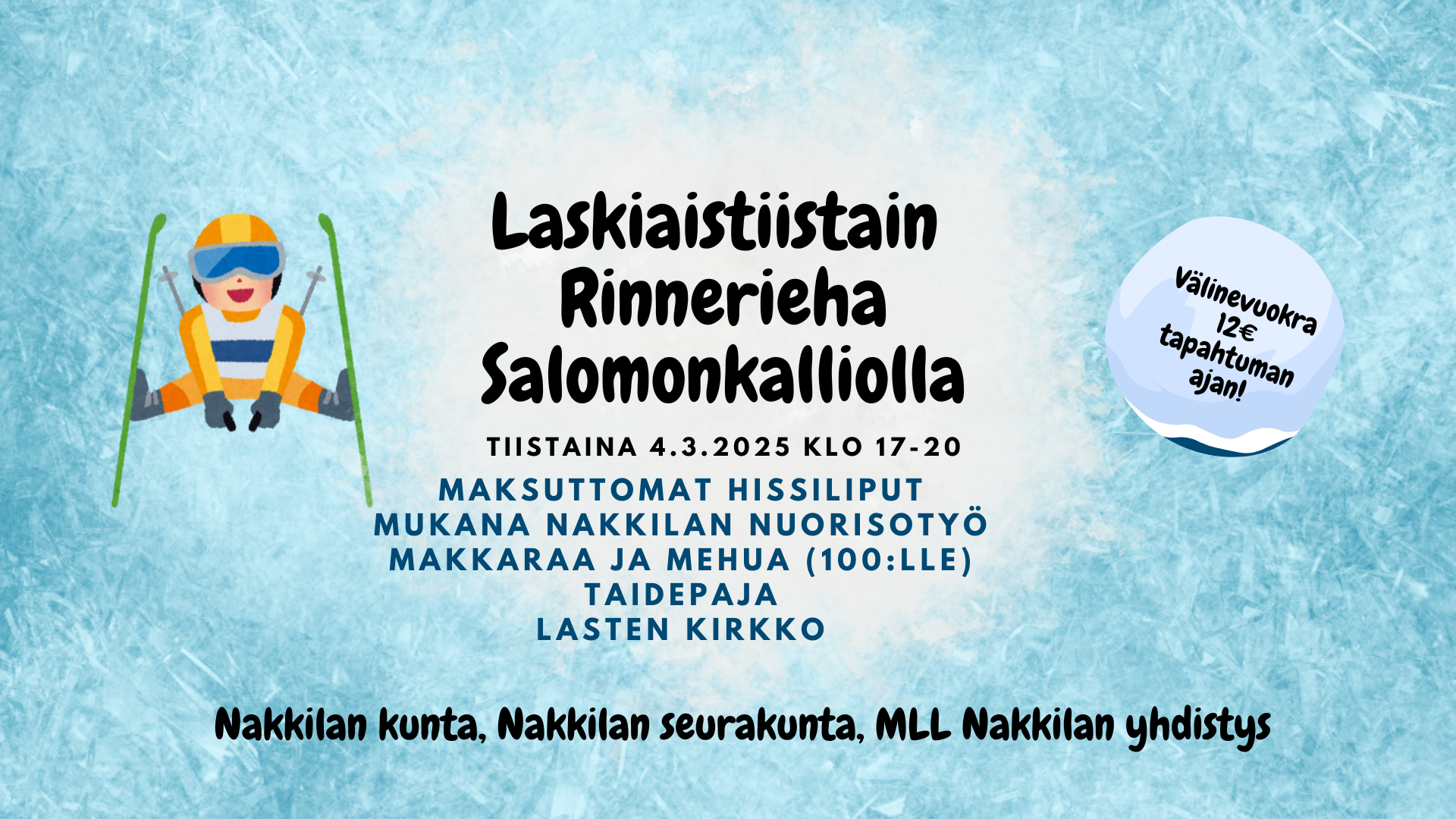 Laskiaistiistain rinnerieha Salomonkalliolla