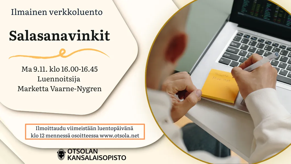 Salasanavinkit (ilmainen verkkoluento)