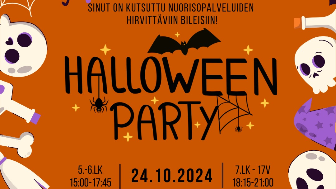 Halloween-Party 24.10 nuorisotilalla