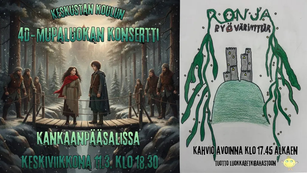 Musiikkipainotteisen 4.luokan konsertti Kankaanpääsalissa