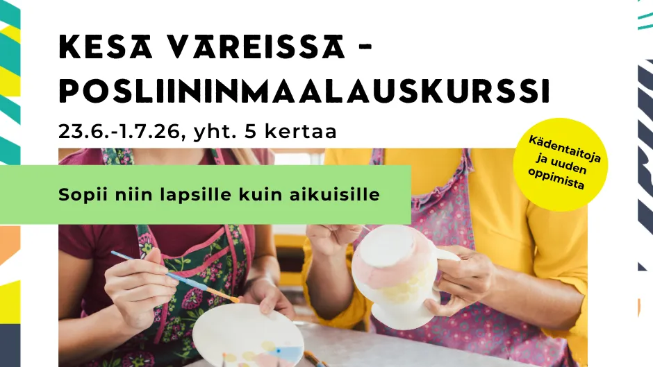 Kesä väreissä – posliininmaalauskurssi