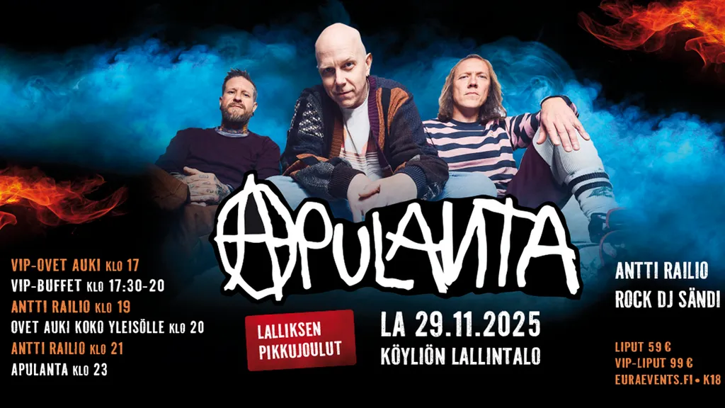 APULANTA JA ANTTI RAILIO LALLIKSEN PIKKUJOULUISSA