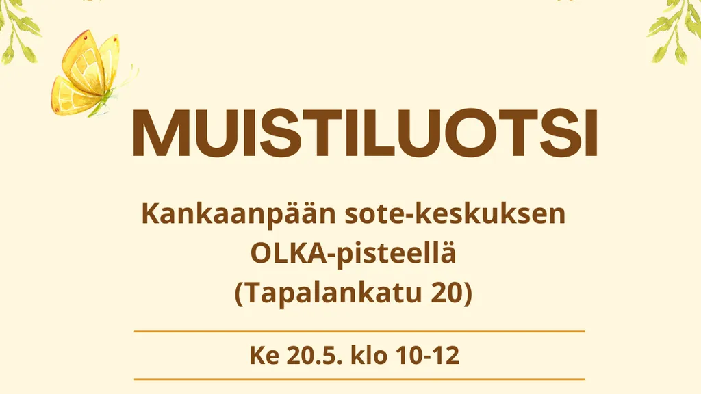 Muistiluotsi Kankaanpään OLKA-pisteellä