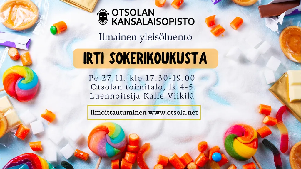Irti sokerikoukusta (ilmainen lähiluento)